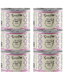 GUSSTO Cat Fresh Goat mokré krmivo pro kočky s kozím masem 6x200g
