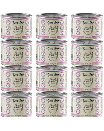 GUSSTO Cat Fresh Goat mokré krmivo pro kočky s kozím masem 12x200g