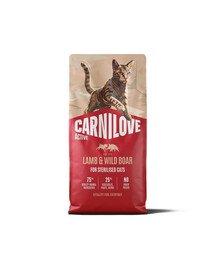 CARNILOVE Active Cat Lamb and Wild Boar Sterilised 6 kg jehněčí a divočák, pro kastrované kočky
