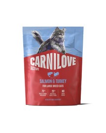 CARNILOVE Active Cat Salmon and Turkey Adult Large 400 g losos a krůta, pro kočky velkých plemen