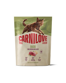 CARNILOVE True Fresh Cat Duck Sterilised 400 g kachna, pro kastrované kočky