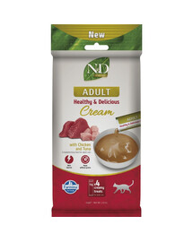 FARMINA N&D Prime Cat Creamy Chicken and Tuna 60 g s kuřetem a tuňákem, krémová pochoutka pro kočky