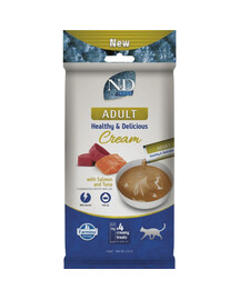 FARMINA N&D Ocean Cat Creamy Salmon and Tuna 60 g s lososem a tuňákem, krémová pochoutka pro kočky