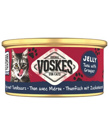 VOSKES Jelly Tuna with Grouper 85 g tuňák s grouprem v želé, doplňkové krmivo pro kočky