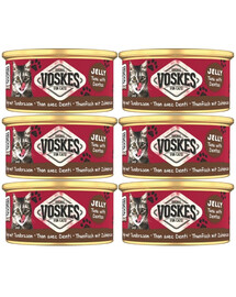 VOSKES Jelly Tuna with Dentex 6x85 g 100% tuňák s dentexem v želé, doplňkové krmivo pro kočky
