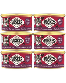 VOSKES Jelly Tuna with Squid 6x85 g 100% tuňák s chobotnicí v želé, doplňkové krmivo pro kočky