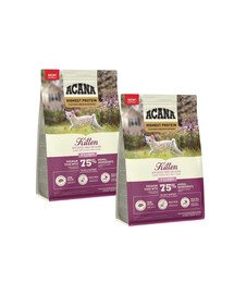 ACANA Highest Protein Kitten 2x1,8 kg s kuřecím masem, krůtím masem a lososem, pro všechna koťata