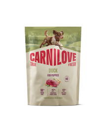 CARNILOVE True Fresh Dog Duck Puppies 1,5 kg granule s čerstvou kachnou pro štěňata