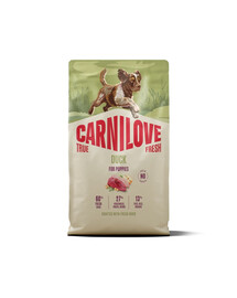CARNILOVE True Fresh Dog Duck Puppies 4 kg granule s čerstvou kachnou pro štěňata