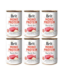 BRIT Mono Protein Beef & Rice 6x400 g monoproteinové krmivo hovězí s rýží