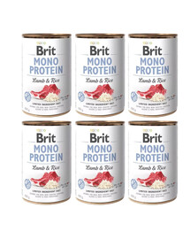 BRIT Mono Protein Lamb & Rice 6x400 g monoproteinové krmivo jehněčí s rýží