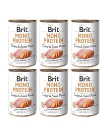BRIT Mono Protein Turkey & Sweet Potato 6x400 g monoproteinové krmivo krůtí s batáty