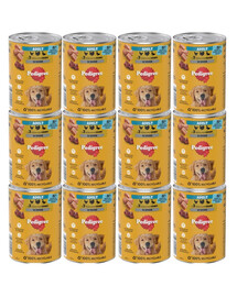 PEDIGREE Adult 12x400 g konzervy pro dospělé psy se 3 druhy drůbeže v omáčce