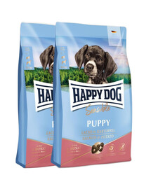 HAPPY DOG Sensible Puppy Losos a brambory 2x4 kg granule pro štěňata