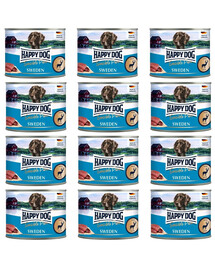 HAPPY DOG Sensible Pure Sweden Maso z divočáka 12x200 g konzervy pro psy