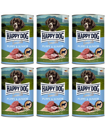 HAPPY DOG Sensible Puppy Junior Jehněčí a rýže 6x400 g konzervy pro štěňata a mladé psy