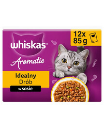 WHISKAS Aromatic Adult Idealny Drůbež v omáčce, 12 x 85 g krmivo pro dospělé kočky