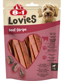 8IN1 Lovies Beef Strips 80g pamlsek pro psa s pečeným hovězím masem