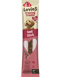 8IN1 Lovies Training Treats Beef Stick 15g tréninková pochoutka pro psa hovězí klobásky