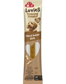 8IN1 Lovies Training Treats Peanut Butter Stick 15g tréninková pochoutka pro psa s batátem a arašídovým máslem