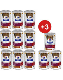 HILL'S Prescription Diet Canine i/d Digestive Care Stew z kurczakiem i warzywami 9x354 g + 3 puszki GRATIS!
