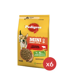 PEDIGREE Adult Mini 6 x 2,6 kg pro psy malých plemen s hovězím masem a zeleninou