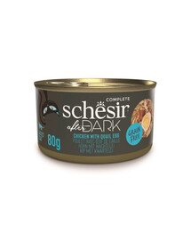 SCHESIR After Dark Kuřecí v bujónu s křepelčími vejci 80 g mokré krmivo pro kočky