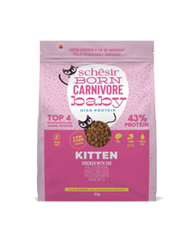 SCHESIR Born Carnivore krmivo pro koťata s kuřecím masem a vejcem 255 g