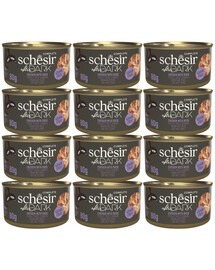 SCHESIR After Dark Kuřecí v kachním vývaru 12x80 g mokré krmivo pro kočky