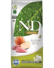 FARMINA N&D Boar & Apple Adult Medium & Maxi 2,5 kg krmivo pro psy středních a velkých plemen + FARMINA N&D Quinoa Dental Treat Flatulence Medium/Maxi 100 g (7 ks) ZDARMA!