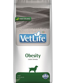 Krmivo FARMINA Vet Life Obesity Dog 12 kg pro psy s nadváhou + 3 x FARMINA Vet Life Dental Treat Obesity Mini 60 g (7 ks) ZDARMA!