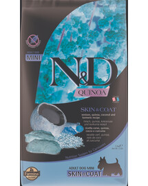 FARMINA N&D Quinoa Dog Skin&Coat Adult Mini venison, coconut 2.5 kg + FARMINA N&D Quinoa Dental Treat Skin Coat Venison Mini 60 g ZDARMA!