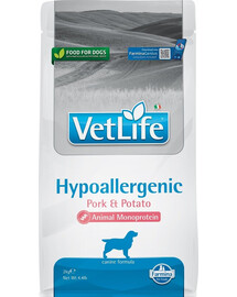 FARMINA VetLife Hypoallergenic Adult Pork dietní krmivo pro psy 2 kg + FARMINA Vet Life Dental Treat Hypoallergenic Fish Medium/Maxi 100 g (7 ks) ZDARMA!