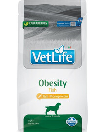 Krmivo FARMINA Vet Life Obesity Fish pro dospělé psy 2 kg + krmivo FARMINA Vet Life Dental Treat Obesity Medium/Maxi 100 g (7 ks) ZDARMA!