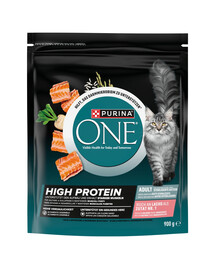 PURINA ONE High Protein Salmon 900g bohaté na lososa granule pro kočky