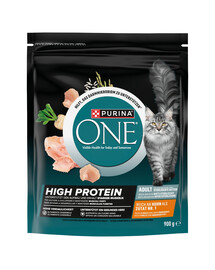 PURINA ONE High Protein Chicken 900g bohaté na kuře, suché krmivo pro kočky