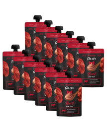 FITMIN For Life Cat Cream Sauce Beef 12x100 g krémové sáčky s hovězím masem pro kočky