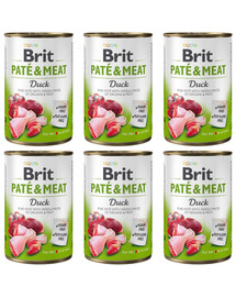 BRIT Pate&Meat duck 6x400 g paštika s kachním masem