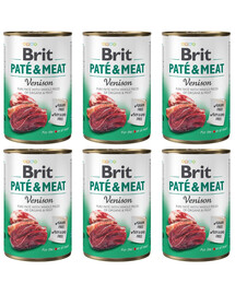 BRIT Pate&Meat venison 6x400 g paštika se zvěřinou