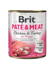 BRIT Pate&Meat Puppy 800 g paštika pro štěňata
