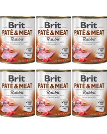 BRIT Pate&Meat rabbit 6x800 g paštika s králíčím masem