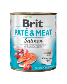 BRIT Pate&Meat Salmon 800 g paštika s lososem