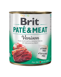 BRIT Pate&Meat venison 800 g paštika se zvěřinou