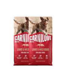 CARNILOVE Active Dog Lamb & Wild Boar Adult 2x12 kg jehněčí a divočák, pro dospělé psy