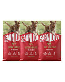 CARNILOVE Active Dog Duck and Pheasant Adult 3x4 kg kaczka i bażant, dla dorosłych psów