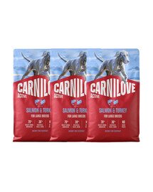 CARNILOVE Active Dog Salmon & Turkey Adult Large Breeds 3x4 kg losos a krůta, pro dospělé psy velkých plemen