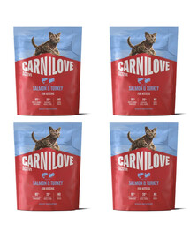 CARNILOVE Active Cat Losos a krůta pro koťata 4x400 g losos a krůta, pro koťata všech plemen