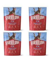 CARNILOVE Active Cat Salmon & Turkey Sterilised 4x400 g losos a krůta, pro sterilizované kočky