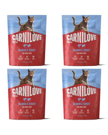 CARNILOVE Active Cat Salmon & Turkey Adult 4x400 g losos a krůta, pro všechny dospělé kočky