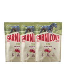 CARNILOVE True Fresh Dog Duck Adult Large Breeds 3x1,5 kg suché krmivo s čerstvou kachnou pro dospělé psy velkých plemen